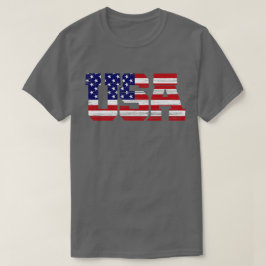 Camiseta Tipografía texturizada de la bandera de EE.UU.