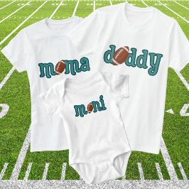 Camiseta Tipografía Verde Familia Fútbol Papá