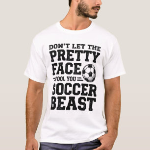 Camiseta Tipografía Vintage Cara Bonita Bestia Fút