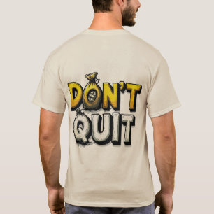 Camiseta tipográfica de bolsa de dinero motivacion