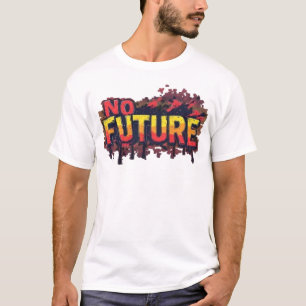 Camiseta tipográfica de grafiti sin futuro - Punk