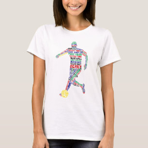 Camiseta tipográfica de jugador de fútbol