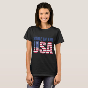 Camiseta tipográfica de la bandera de EE. UU. para