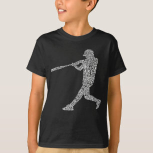 Camiseta tipográfica de los niños del jugador de