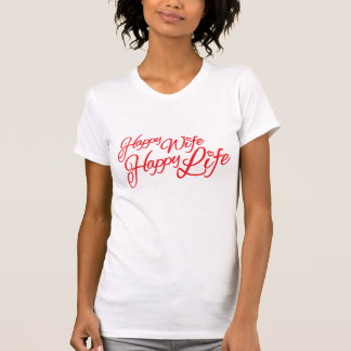 Camiseta tipográfica del lema de la vida feliz