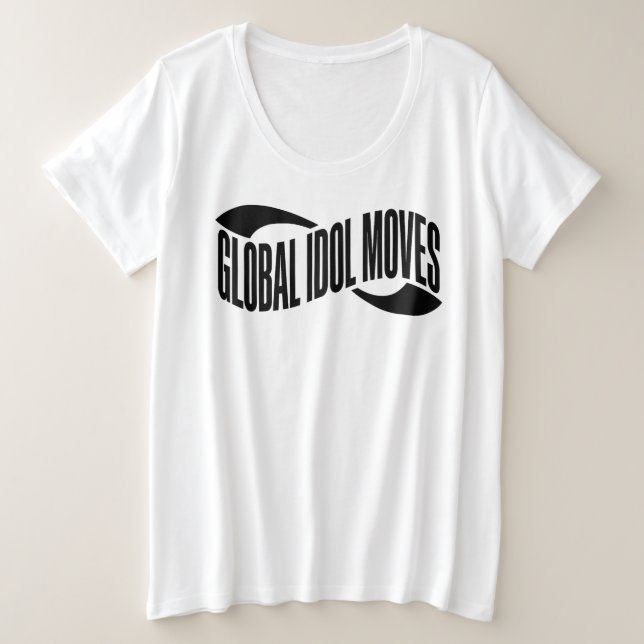 Camiseta tipográfica Global Idol Moves (Anverso del diseño)