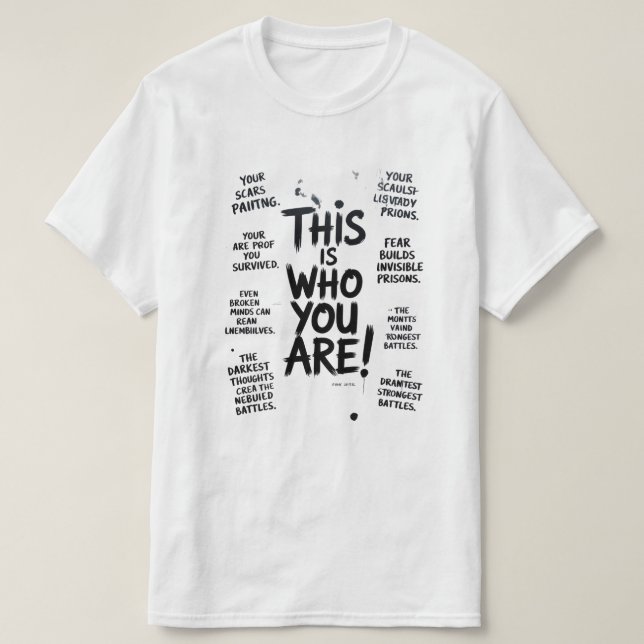 Camiseta tipográfica para hombre camiseta blanca (Diseño del anverso)