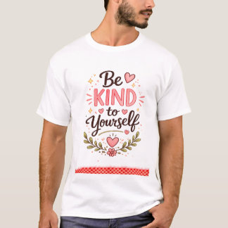 Camiseta tipográfica Sé amable contigo mismo | Ins