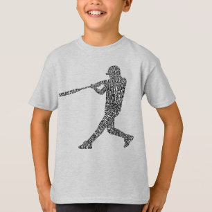 Camiseta Típográfico del jugador de béisbol de Softbol