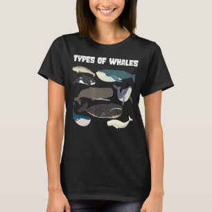 Camiseta Tipos de ballenas Especies de Ballenas Biología 7