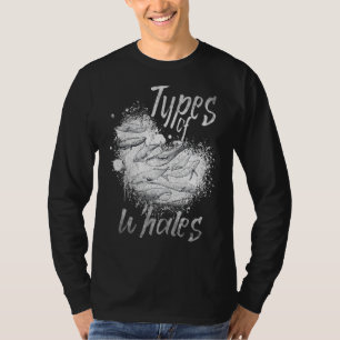 Camiseta Tipos de ballenas Especies de la Biología de las B