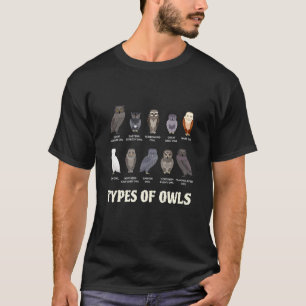 Camiseta Tipos de búhos educacionales Alumnas usureras