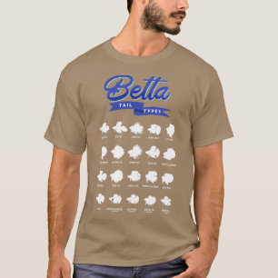 Camiseta Tipos de cola Betta Fish 1