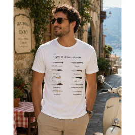 Camiseta Tipos de Cuchillos Italianos