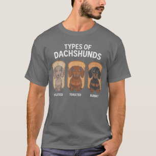 Camiseta Tipos de Dachshund Amante del perro salchicha dive