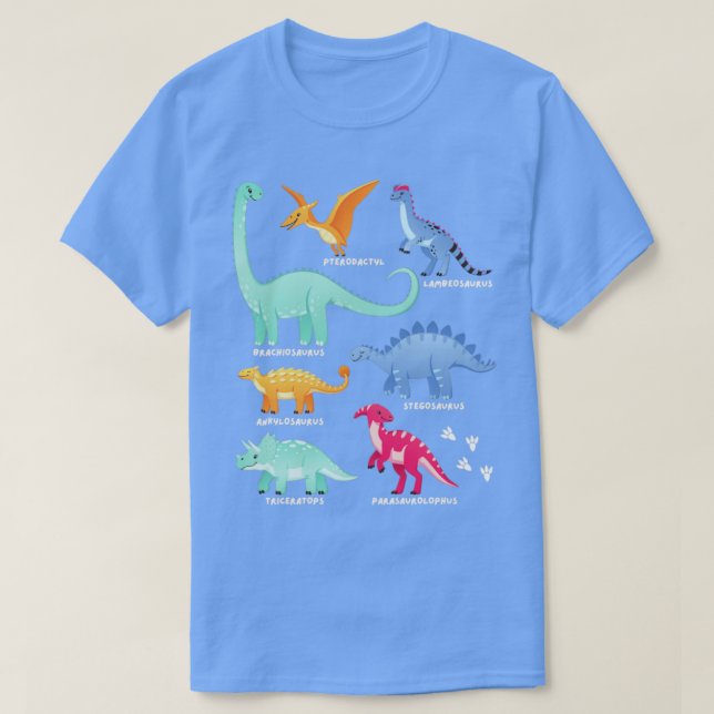 Camiseta Tipos de dinosaurios Futuro Paleontólogo Niños Din (Diseño del anverso)