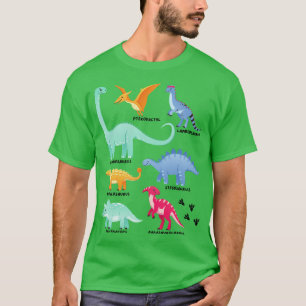 Camiseta Tipos de dinosaurios Futuro Paleontólogo Niños Din