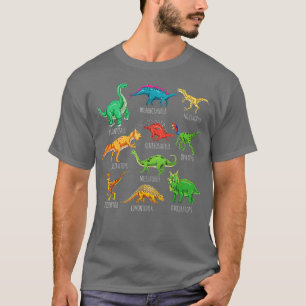 Camiseta Tipos de Dinosaurios Identificación de Dino 3