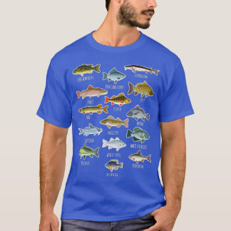 Camiseta Tipos De Especies De Pescado De Agua Dulce