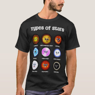 Camiseta Tipos de estrellas de astronomía