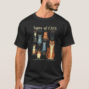 Camiseta Tipos de gato  Comparación Gato naranja Gato azul