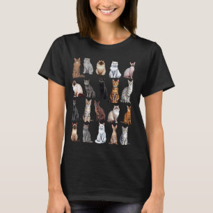 Camiseta Tipos de Gatos Guía Educativa de Razas de Gatos