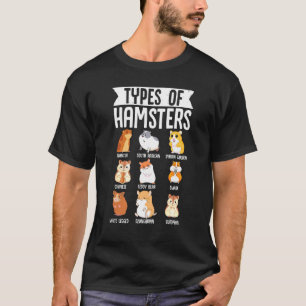 Camiseta Tipos de hámsters adormilan roedores de raza siria