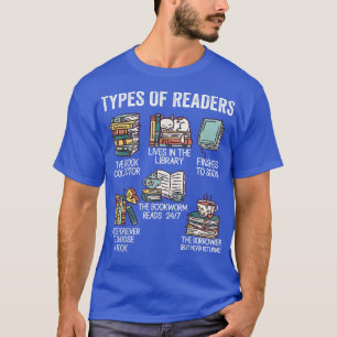 Camiseta Tipos de lectores Lover Libros Libros Bibliotecari