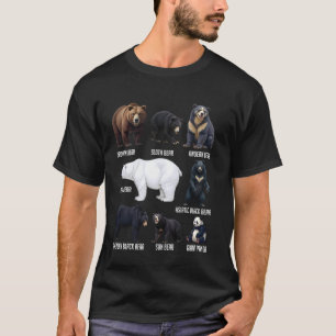 Camiseta Tipos de Osos Amantes de la Naturaleza Vida Silves