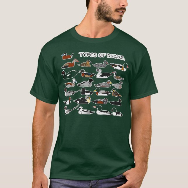 Camiseta Tipos de patos (Anverso)