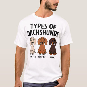 Camiseta Tipos de perro salchicha divertido perro Wiener Da