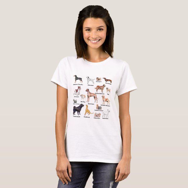 Camiseta Tipos de perros (Anverso completo)