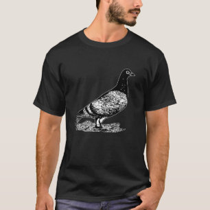 Camiseta Tipos de pichón dibujando Carreras de hogar Pájaro