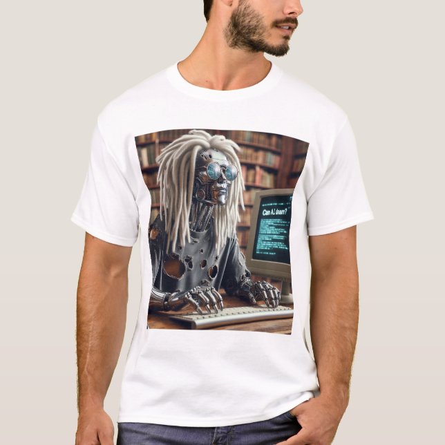Camiseta Tipos de robots en el teclado (Anverso)