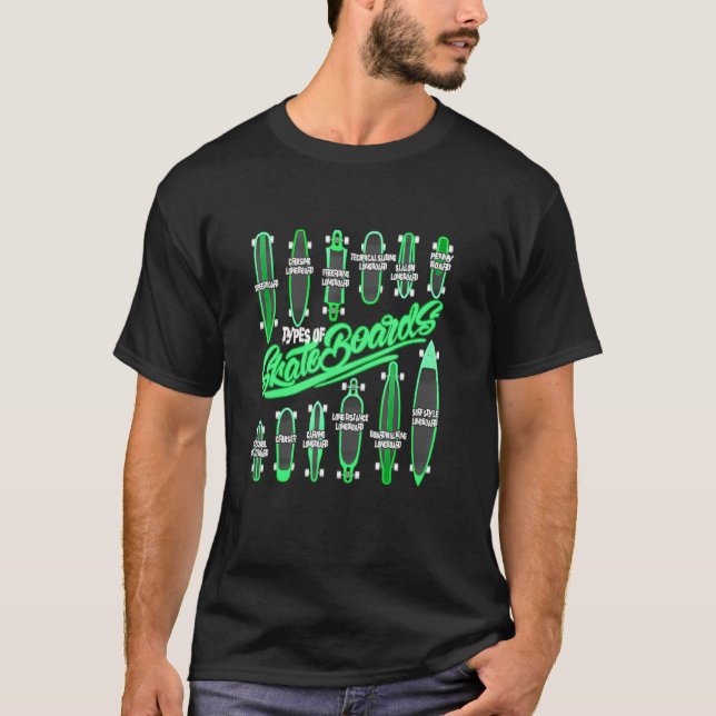 Camiseta Tipos de Skateboard - Fan 6 (Anverso)