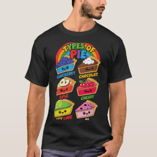 Camiseta Tipos De Tarta Divertido Día Pi De Matemáticas Pro