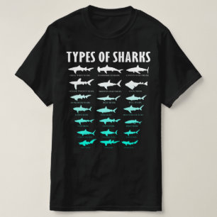 Camiseta tipos de tiburones