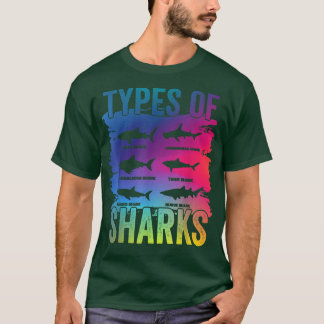 Camiseta Tipos De Tiburones