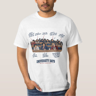 Camiseta Tipos divertidos de conferencias universitarias "D