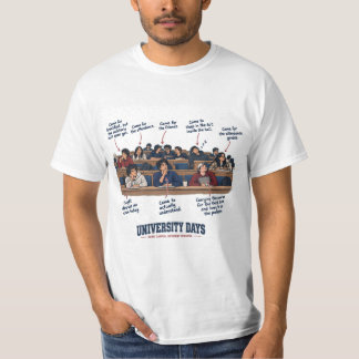 Camiseta Tipos divertidos de conferencias universitarias "D