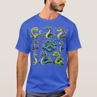 Camiseta Tipos educativos de serpientes para niños