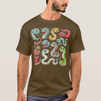 Camiseta Tipos educativos de serpientes para niños 2