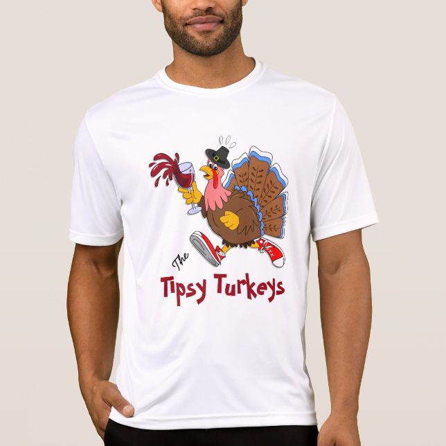 Camiseta Tipsy Turkey (Vino) (Anverso)