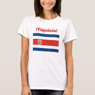 Camiseta tiquicia, costa_rica_flag, tico, tica, Costa Rica