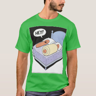 Camiseta Tira cómica divertida de Hot Dog Hey arte cómico t