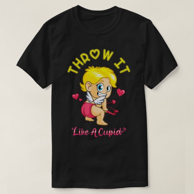 Camiseta Tira como cupido feliz día de San Valentín (Diseño del anverso)