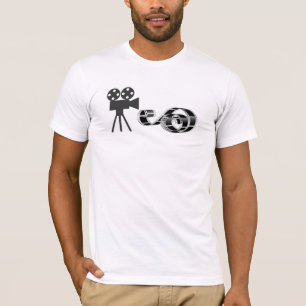 Camiseta Tira de película y cámara de película