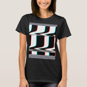 Camiseta Tira de RGB con error de VHS distorsionada