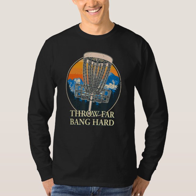 Camiseta Tira Far Bang Hard Disc Golf Humor Golfer Friend (Anverso)