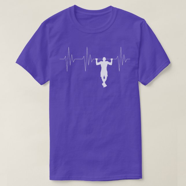 Camiseta Tira hacia arriba Gym Heartbeat Fitness Gift (Diseño del anverso)
